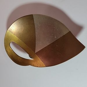 Vintage Sterling Silver Bronze Copper Mexican Art Deco Modernist Candy Bowl Dish